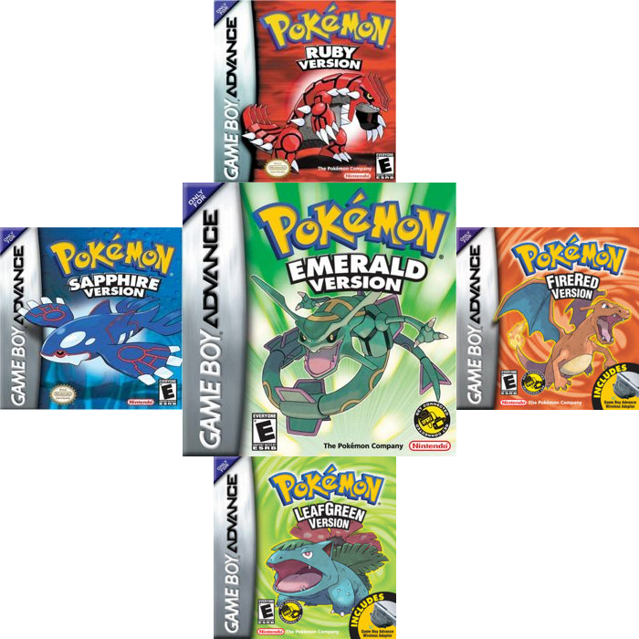 Game Characters, pokémon Emerald, Pokémon FireRed and LeafGreen